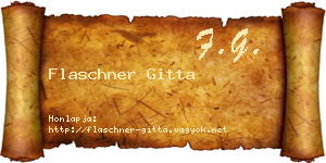 Flaschner Gitta névjegykártya